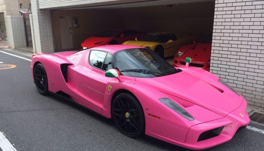 Pink Ferrari Enzo spotted in Japan