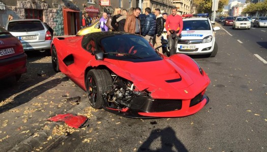 LaFerrari crashes into three parked cars in Budapest