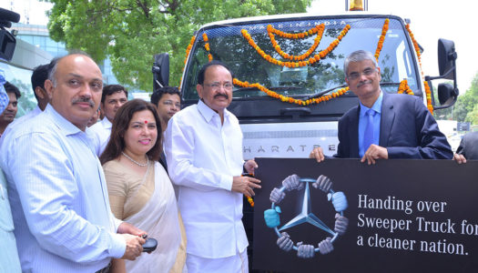 Mercedes-Benz India donates Road Sweeper truck to NDMC