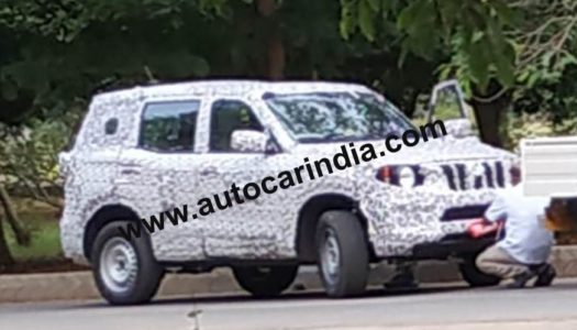 First spy shots of the new Mahindra Scorpio out