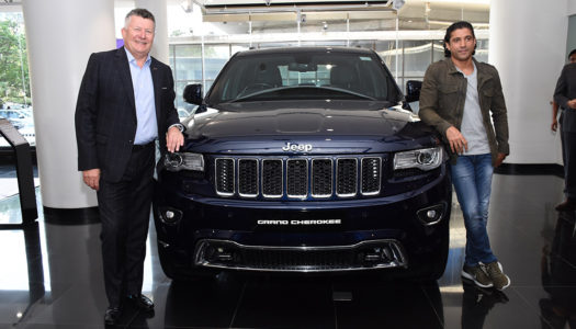 Bollywood Actor Farhan Akhtar takes delivery of a Jeep Grand Cherokee